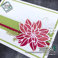 Stampin' Up! Detailed Poinsettia Thinlits Die Card Idea. Order cardmaking supplies from Mitosu Crafts UK Online Shop