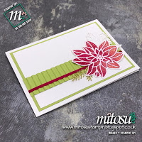 Stampin' Up! Detailed Poinsettia Thinlits Die Card Idea. Order cardmaking supplies from Mitosu Crafts UK Online Shop