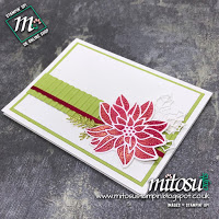 Stampin' Up! Detailed Poinsettia Thinlits Die Card Idea. Order cardmaking supplies from Mitosu Crafts UK Online Shop