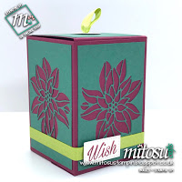 Stampin' Up! Detailed Poinsettia Gift Box Idea. Order craft materials from Mitosu Crafts UK online shop