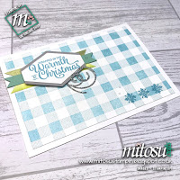 Stampin' Up! Buffalo Check and Snowflake Sentiments Card Idea. Order craft products from Mitosu Crafts UK online shop