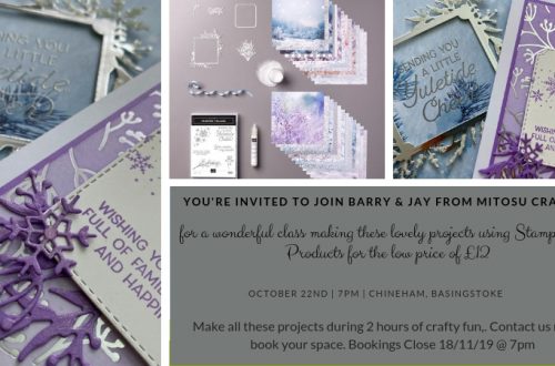 Mitosu Crafts Basingstoke Cardmaking Class on the 22nd October