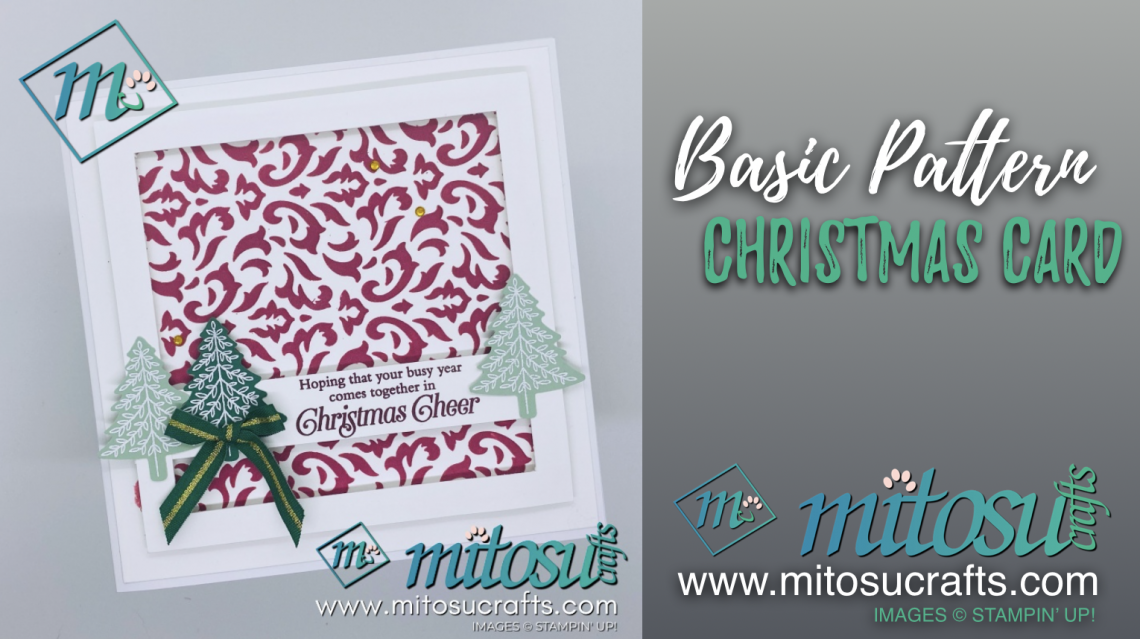 Basic Pattern Christmas Card handmade by Mitosu Crafts