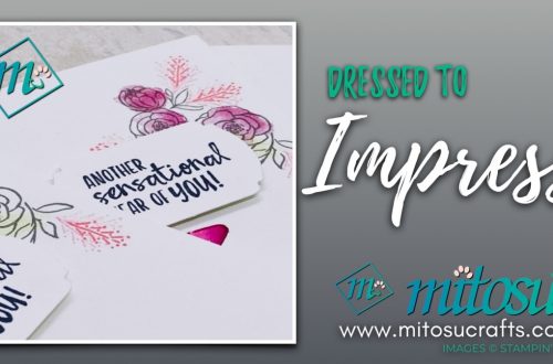 Stampin Up Dressed To Impress Card Ideas for Stamp Review Crew. Order cardmaking products online from Mitosu Crafts UK