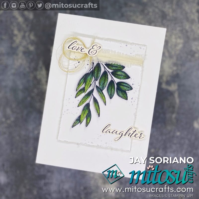 Stampin' Up! Forever Fern with Stampin' Blends Love Card Idea from Mitosu Crafts UK by Barry Selwood & Jay Soriano