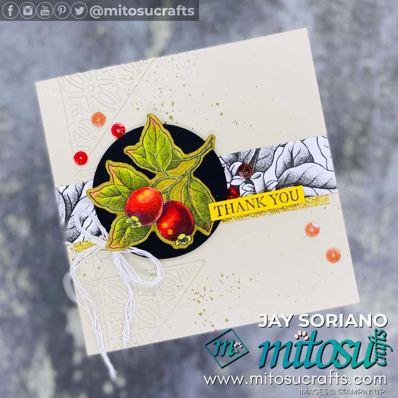 Stampin Up Botanical Prints Product Medley Card Idea by Jay Soriano for The Spot Creative Challenge. Order SU Card Making Products Online from Mitosu Crafts UK Shop