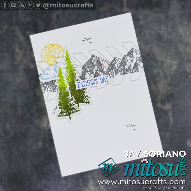 Stampin Up Mountain Air Card Making Idea by Jay Soriano for Stamp Review Crew. Order SU Card Making Products Online from Mitosu Crafts UK Shop 1