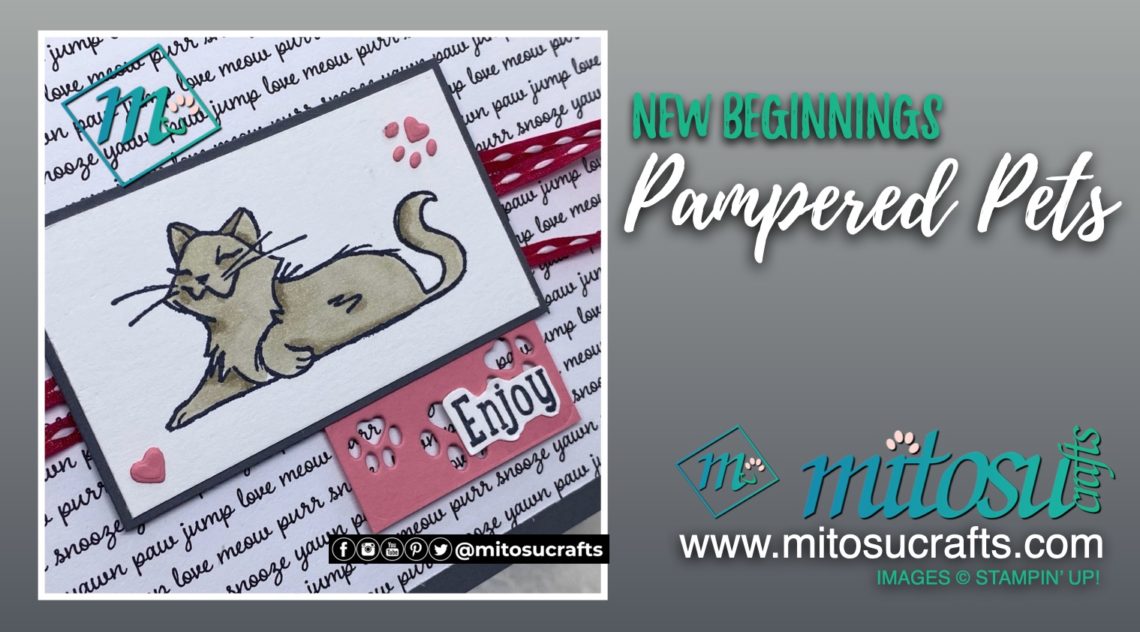Pampered Pets Stamps set from the Playful Pets Suite available 24/7 from Mitosu Crafts online shop