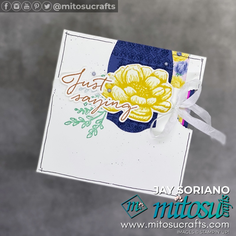 Stampin Up Tasteful Touches 3D Cube Pop Up Sleeve by Jay Soriano | Mitosu Crafts UK