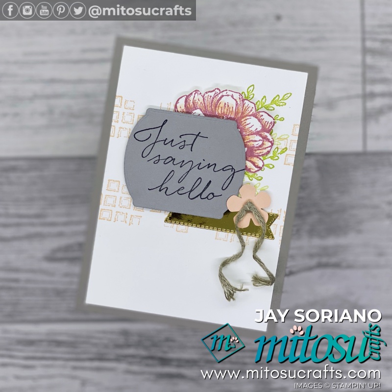 Stampin Up Tasteful Touches Card Idea for The Spot Creative Card Sketch Challenge by Jay Soriano | Mitosu Crafts UK