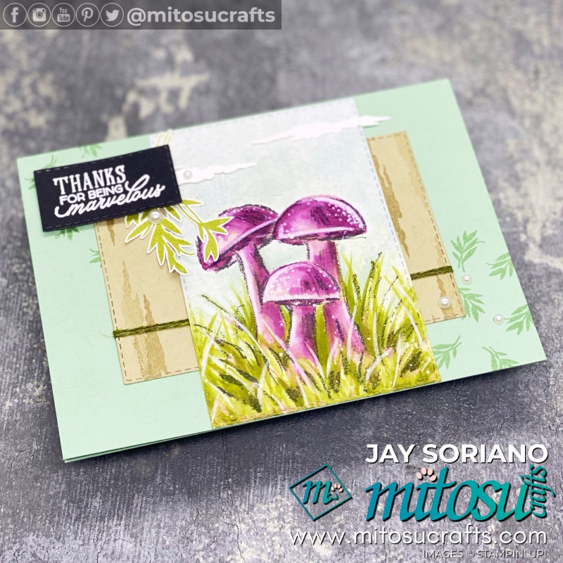 Stampin Up Walk In The Woods with Sending Sunshine Card Idea by Jay Soriano for The Spot Colour Inspiration Challenge | Mitosu Crafts UK