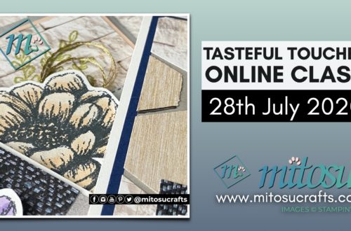 Stampin Up Tasteful Touches Online Class To Go | Craft Along With Barry & Jay Soriano from Mitosu Crafts UK
