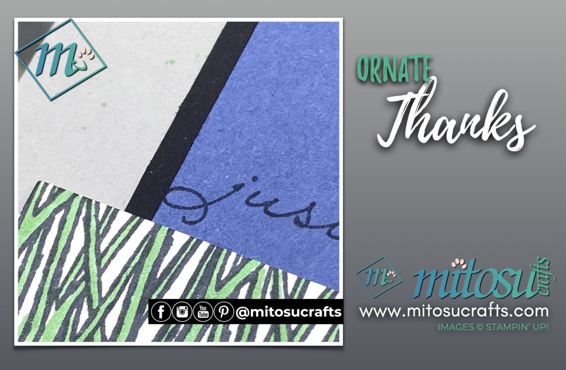 Stampin Up Masculine Thank You Card Idea with Ornate Thanks | Mitosu Crafts UK by Barry Selwood & Jay Soriano