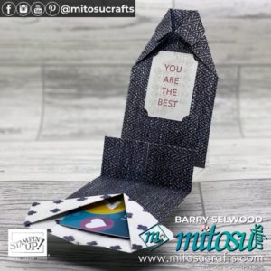 Masculine Origami Shirt Gift Card Holder from Barry & Jay Mitosu Crafts UK.