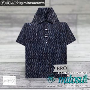 Masculine Origami Shirt Gift Card Holder from Barry & Jay Mitosu Crafts UK.