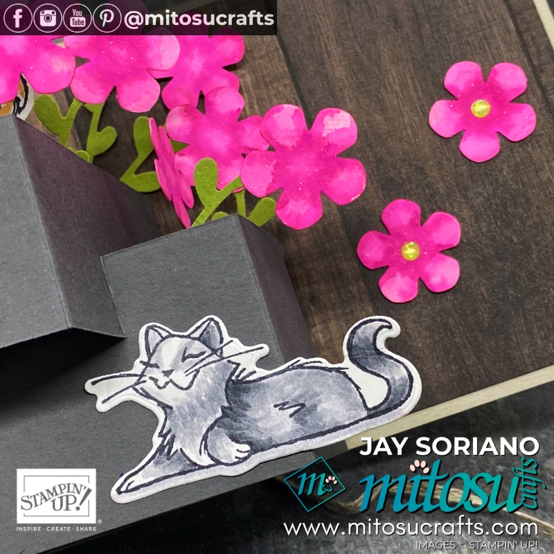 Stampin Up Double Planter Pop Up Card Idea with Pampered Pets and Small Bloom | Mitosu Crafts UK by Barry Selwood & Jay Soriano