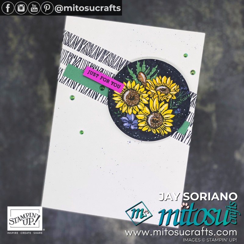 Stampin Up Jar of Flowers Coloured In Stampin Blends Markers Card Ideas | Mitosu Crafts UK by Barry Selwood & Jay Soriano