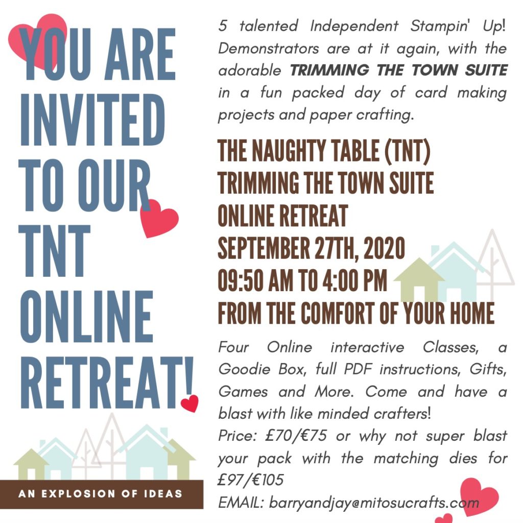 TNT Online Craft Retreat Flyer from Mitosu Crafts UK by Barry & Jay Soriano