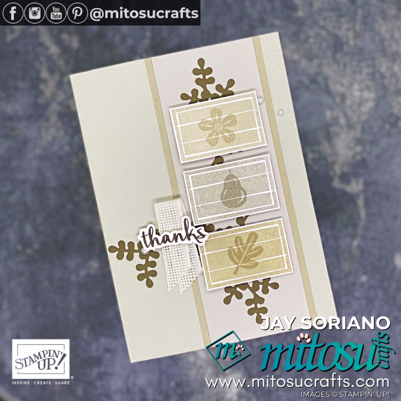 Stampin Up Arrange A Wreath Bundle Card Ideas & Tag for #tgcdt The Gentlemen Crafters Design Team | Mitosu Crafts UK by Barry Selwood & Jay Soriano