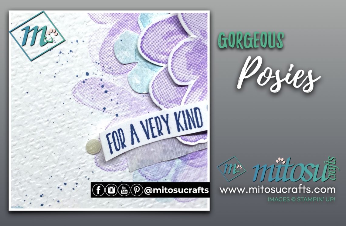 Stampin Up Gorgeous Posies Card Idea for Paper Craft Crew #pcc392 & Global Design Project #gdp257 cardmaking challenges | Mitosu Crafts UK by Barry Selwood & Jay Soriano