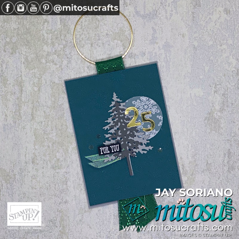 Stampin Up Winter Snow Christmas Card & Tag for Stamping Sunday Blog Hop | Mitosu Crafts UK by Barry Selwood & Jay Soriano