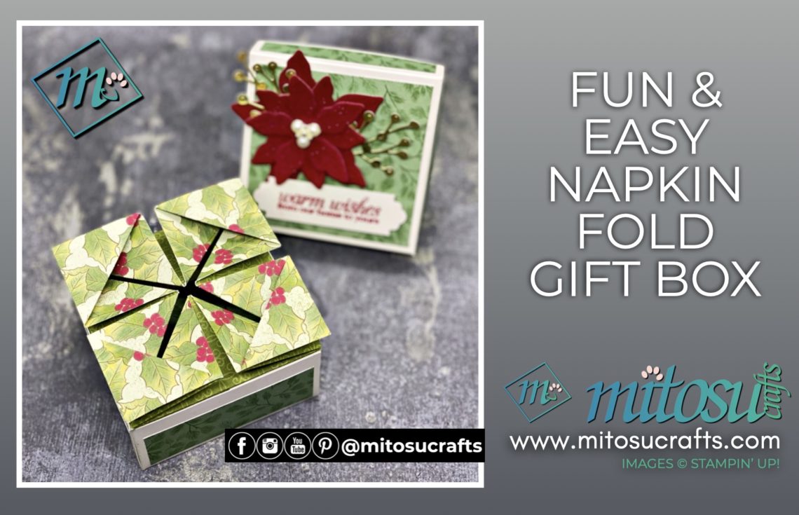 Hello, Barry here. Thank you for stopping by to take a look at our Fun & easy Napkin Fold Gift box
