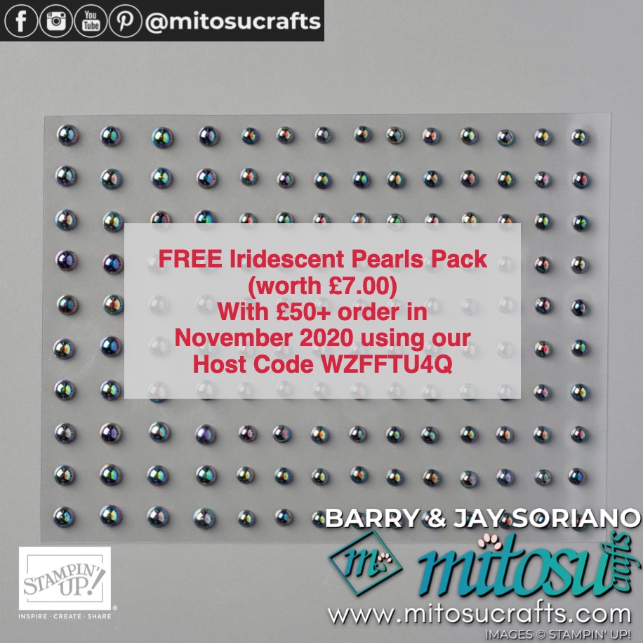 FREE Stampin Up Iridescent Pearls from Mitosu Crafts UK Online Shop by Barry & Jay Soriano HERE