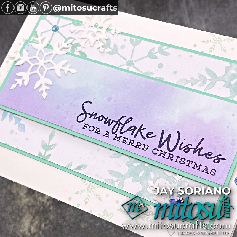 Stampin' Up! Flip It And Reverse It One Sheet Wonder Step Up Card 3 using Snowflake Splendor DSP Designer Series Paper and Snowflake Wishes Bundle with Youtube Video Tutorial for Global Stampin Video Hop from Mitosu Crafts UK by Barry & Jay Soriano