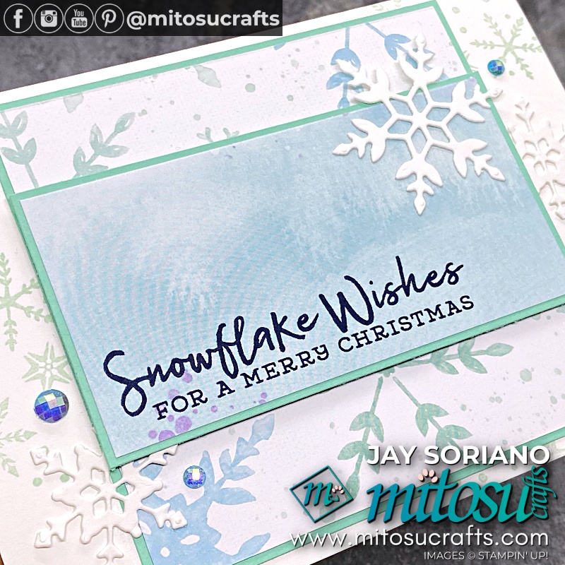 Stampin' Up! Flip It And Reverse It One Sheet Wonder Step Up Card 2 using Snowflake Splendor DSP Designer Series Paper and Snowflake Wishes Bundle with Youtube Video Tutorial for Global Stampin Video Hop from Mitosu Crafts UK by Barry & Jay Soriano