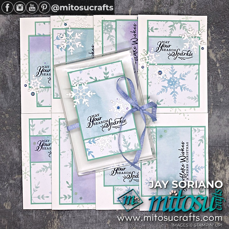 Stampin' Up! Flip It And Reverse It One Sheet Wonder 9 Projects using Snowflake Splendor DSP Designer Series Paper and Snowflake Wishes Bundle with Youtube Video Tutorial for Global Stampin Video Hop from Mitosu Crafts UK by Barry & Jay Soriano