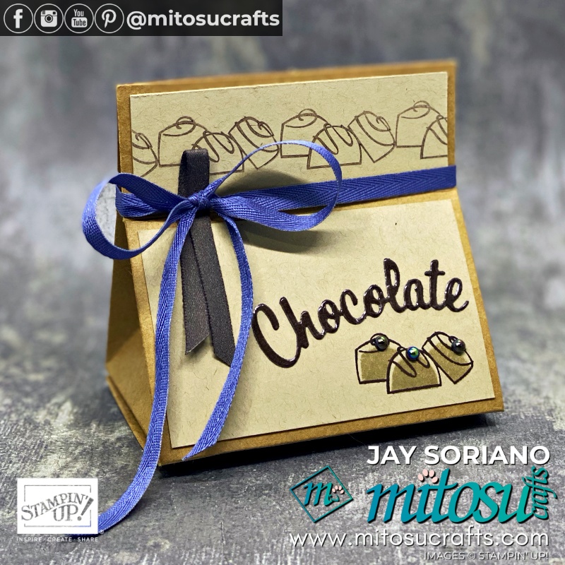 Stampin Up Nothings Better Than Chocolate Treat Holder with Mini Shipping Boxes for Creating Kindness Hop from Mitosu Crafts UK by Barry & Jay Soriano
