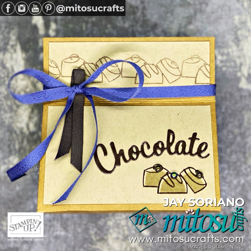 Stampin Up Nothings Better Than Chocolate Treat Holder with Mini Shipping Boxes for Creating Kindness Hop from Mitosu Crafts UK by Barry & Jay Soriano