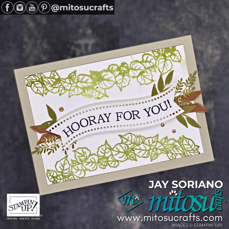 Stampin Up Quite Curvy Bundle with Forever Gold Laser Cut Congratulations Card Idea for Stamping Sunday Blog Hop from Mitosu Crafts UK by Barry & Jay Soriano