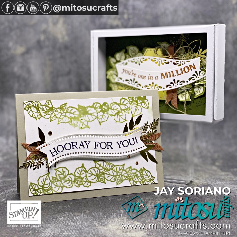 Stampin Up Quite Curvy Bundle with Forever Gold Laser Cut 3D Dome Decor Frame and Card Ideas for Stamping Sunday Blog Hop from Mitosu Crafts UK by Barry & Jay Soriano