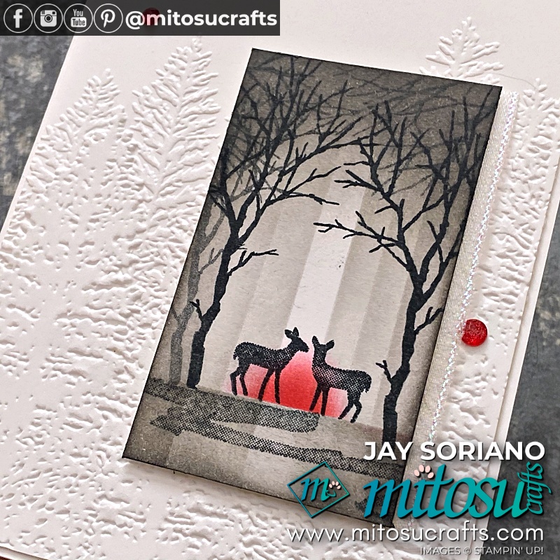 Stampin' Up! Snow Front Video Tutorial of Panel Scene Building Card Ideas from Mitosu Crafts UK Youtube Channel by Barry & Jay Soriano