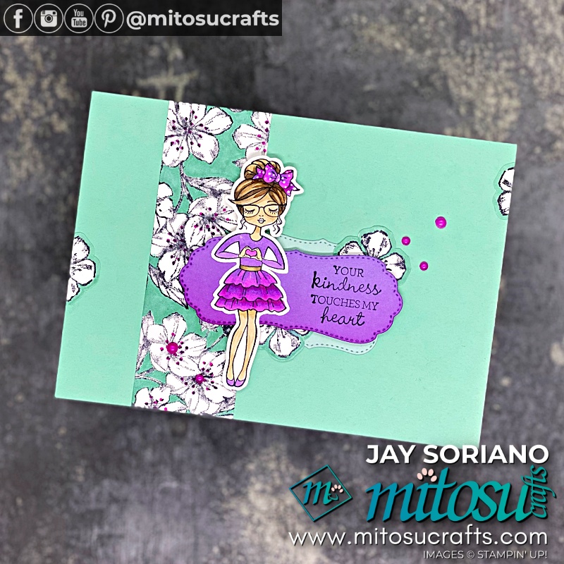 Stampin' Up! Hey Girlfriend Stamp Set Card Idea with Stampin Blends Coloring for The Spot Creative Challenge from Mitosu Crafts UK by Barry & Jay Soriano