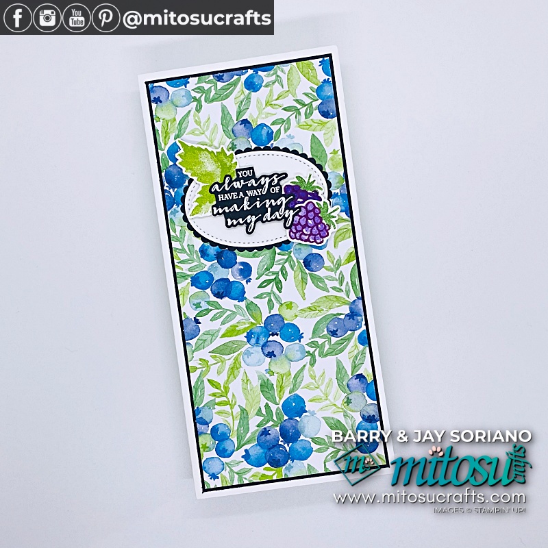 Berry Blessing card ideas & FREE Stamp Set during SAB 21 from Barry & Jay at Mitosu Crafts