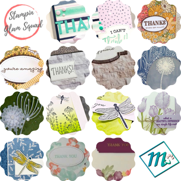 Sneak Peek Stampin Glam Squad Thank You Card Making Tutorial Bundle From Mitosu Crafts UK by Barry Selwood & Jay Soriano Stampin' Up! Demonstrators