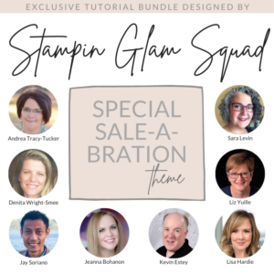 Special Sale-A-Bration Theme Stampin Glam Squad Tutorial Bundle from Mitosu Crafts UK by Barry & Jay Soriano Stampin' Up! Demonstrators