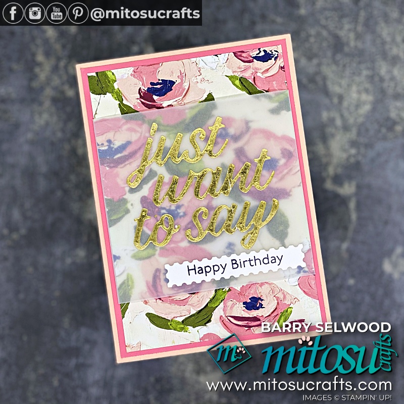 Stampin' Up! Art Gallery Bundle Card Idea with Youtube Video Tutorial from Mitosu Crafts UK by Barry Selwood & Jay Soriano