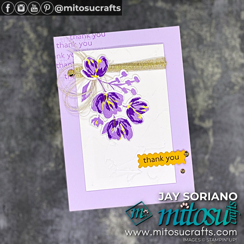 Stampin' Up! Fine Art Gallery Stamp Set Card Idea for The Spot Creative Challenge Card Making Inspiration from Mitosu Crafts UK by Barry Selwood & Jay Soriano