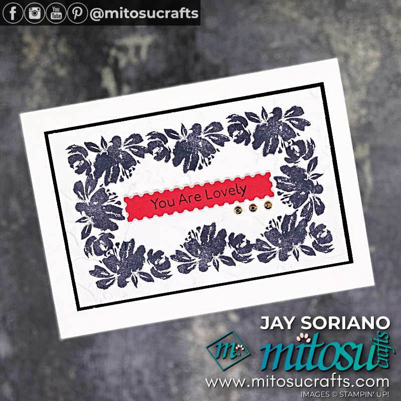 Stampin' Up! Art Gallery Stamp Set Card Idea with Floral Border for Stamp Review Crew Blog Hop from Mitosu Crafts UK by Barry Selwood & Jay Soriano