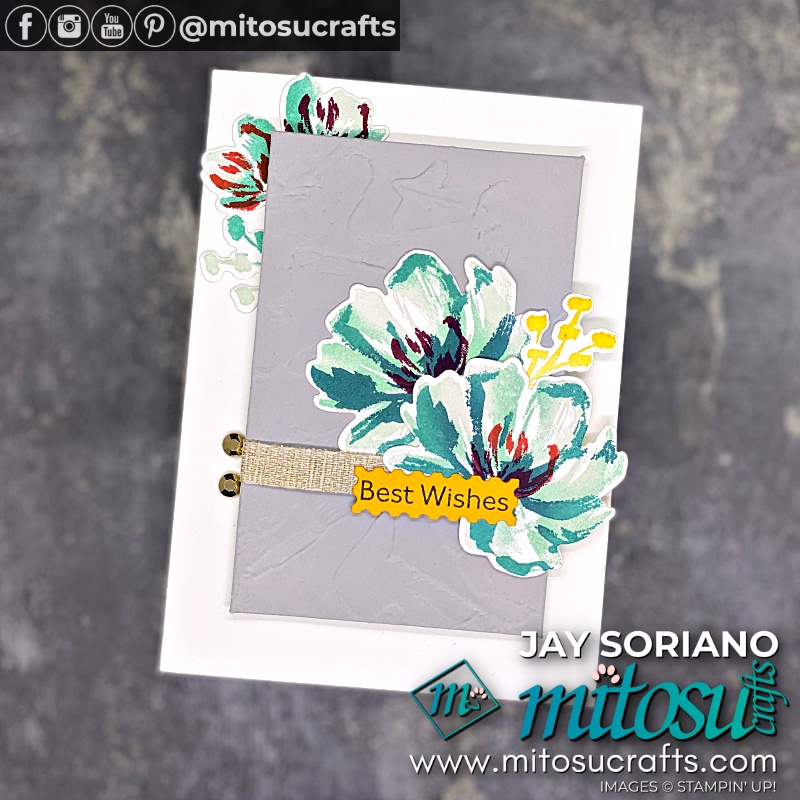 Stampin' Up! Art Gallery Stamp Set Card Idea with Fine Art Flowers for Stamp Review Crew Blog Hop from Mitosu Crafts UK by Barry Selwood & Jay Soriano