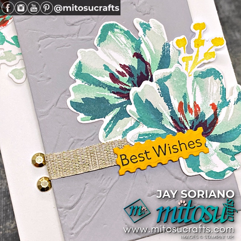 Stampin' Up! Art Gallery Stamp Set Card Idea with Fine Art Flowers for Stamp Review Crew Blog Hop from Mitosu Crafts UK by Barry Selwood & Jay Soriano