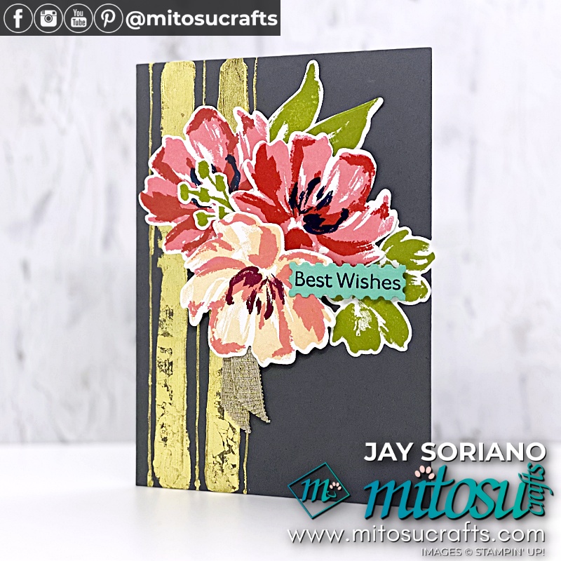 Stampin' Up! Art Gallery Stamp Set Card Idea with Gilded Leafing for Stamp Review Crew Blog Hop from Mitosu Crafts UK by Barry Selwood & Jay Soriano