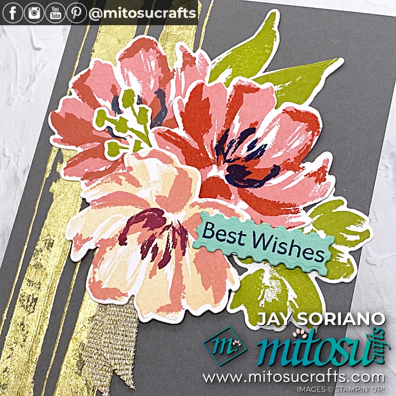 Stampin' Up! Art Gallery Stamp Set Card Idea with Gilded Leafing for Stamp Review Crew Blog Hop from Mitosu Crafts UK by Barry Selwood & Jay Soriano