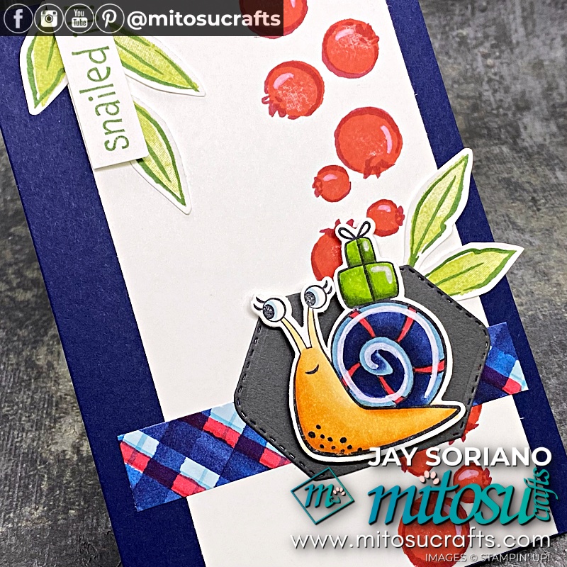Stampin' Up! Snailed It and Berry Blessings Bundle SaleABration 2021 Card Idea for StampReview Crew Blog Hop from Mitosu Crafts UK by Barry Selwood & Jay Soriano