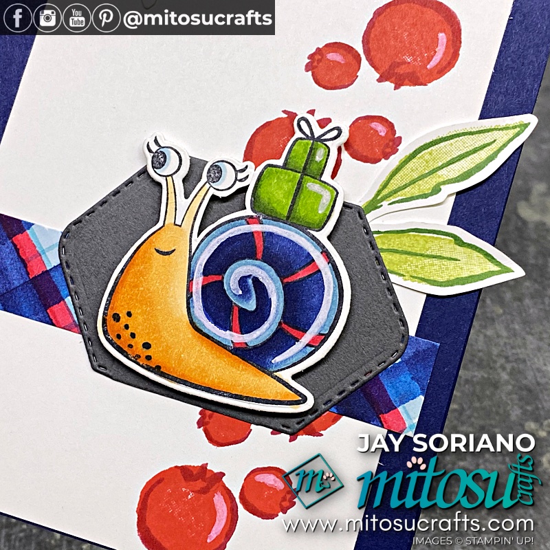 Stampin' Up! Snailed It and Berry Blessings Bundle SaleABration 2021 Card Idea for StampReview Crew Blog Hop from Mitosu Crafts UK by Barry Selwood & Jay Soriano