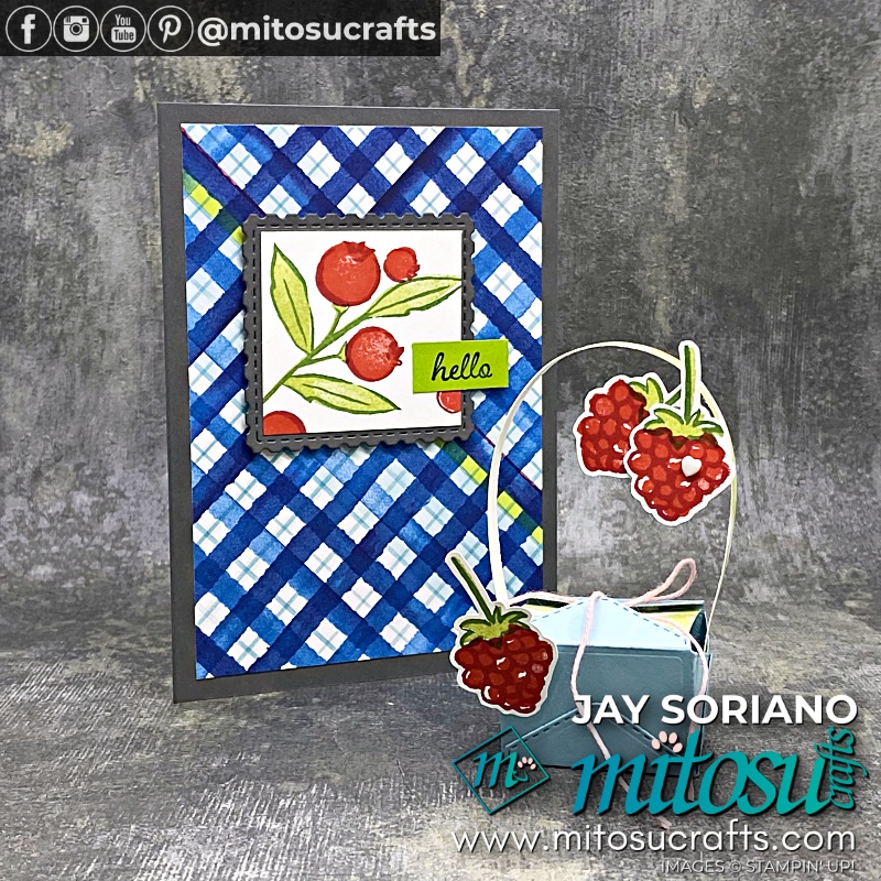 Stampin' Up! Berry Blessings Bundle SaleABration 2021 Cards and Tiny Treat Basket Ideas for StampReview Crew Blog Hop from Mitosu Crafts UK by Barry Selwood & Jay Soriano