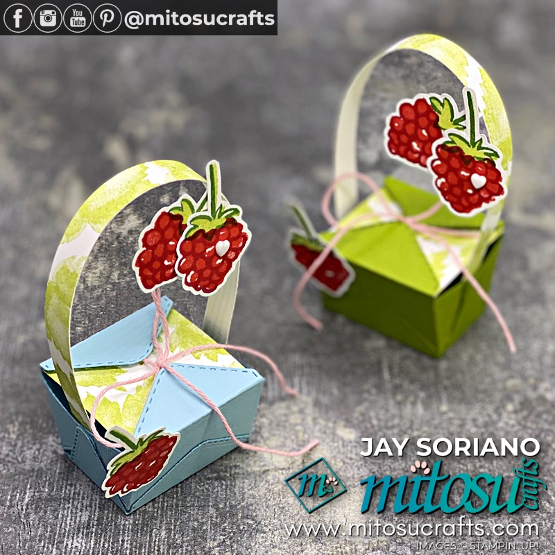 Stampin' Up! Berry Blessings Bundle SaleABration 2021 Tiny Treat Basket for StampReview Crew Blog Hop from Mitosu Crafts UK by Barry Selwood & Jay Soriano